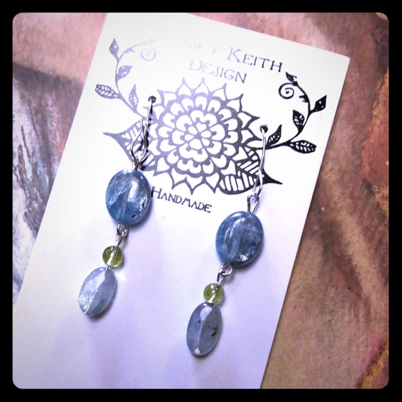 Kyanite & Peridot Earrings
